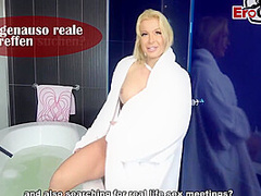 German Big Tits Mature Red Head Milf Get Anal Outdoor Threesome