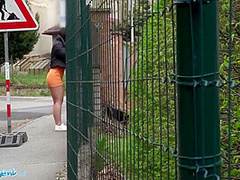 Spanish Babe In Tight Dress Fucked Outside 12 Min