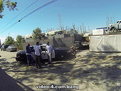 Sheena Ryder is a dirty cop that gets fucked by three BBC - ScrewTheCops