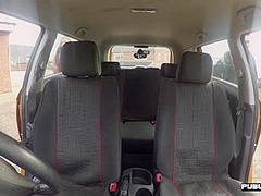 Driving slut in stockings public fucked outdoor by tutor