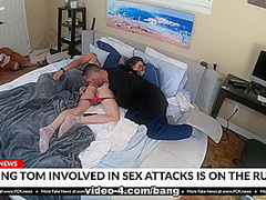 Marley Brinx gets fucked by a peeping tom intruder - BangFakeNews