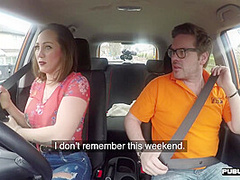 Driving tutor public fucks big ass and bigboobs MILF outdoor