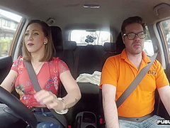 Driving tutor public fucks big ass and bigboobs MILF outdoor