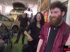 Public rimming whore deepthroats BWC to get mouth cum filled