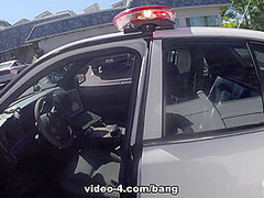 Deanna Dare fucks a black cop while her husband watches in handcuffs - ScrewTheCops