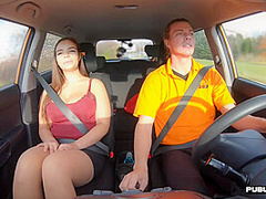 Big titted driver pussy fucked by her driving instructor