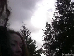 Victoria with guy Blowjob at Car POV Public places