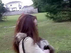 Victoria with guy Blowjob at Car POV Public places
