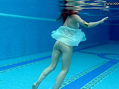 Lizi Vogue In Wearing Hot Sexy Dress By The Pool