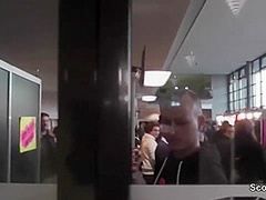 German Hostess Fucks Outdoor With Normal Boy On Event