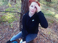Unexpected Blowjob On A Walk In The Woods