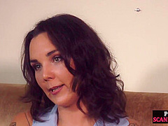 Latex anal babe assfucked and spanked in public group sex