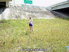Cameron Minx is a wild blonde that flashes on the highway - Yngr