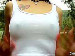 Skinny Spanish Teen Rides A Big Cock By Side Of A Lake 11 Min