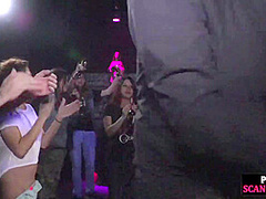 Latex bondage sub whore public fucked and mouth jizzed