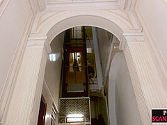 Useless slut public fucked and whipped after casting