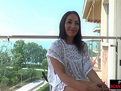 Submissive slut outdoor public fucked and facialized