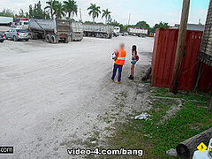 Natalia is a spicy latina that swirls her pussy on cock at the impound lot - BangRoadsideXxx