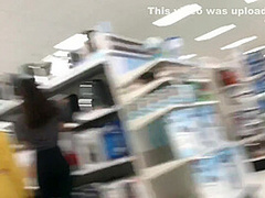 Candid Hot Teen Black Leggings See Through Vpl