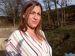Public reality bigboobed babe POV fucked outdoor 4 money