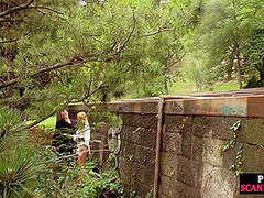 Anal busty sub bitch public fucked in 3some reality action