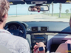 Skinny Bitch Gave Herself To A Rich Guy On The Coast For A Cabriolet