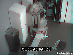 Locker room fuck between fit slut and jock