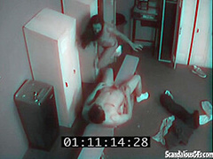 Locker room fuck between fit slut and jock