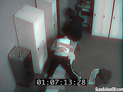 Locker room fuck between fit slut and jock