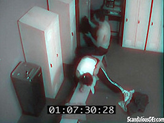 Locker room fuck between fit slut and jock