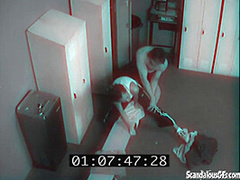 Locker room fuck between fit slut and jock