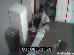 Locker room fuck between fit slut and jock