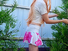 Cute Girl Found Squirrel Toy In The Central Park And Pu