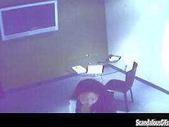 Solo office whore watches porn