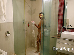 Sexy Next Door Desi Bhabhi Filmed Taking Shower