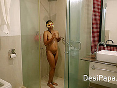 Sexy Next Door Desi Bhabhi Filmed Taking Shower