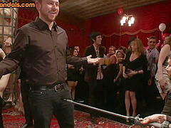 Public whores in deepthroating and BDSM pussytoying