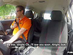 Boobylicious anal babe fucked in car in public place outdoor