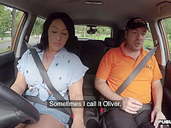 Curvy bigass and bigboobs MILF fucked in the car in public
