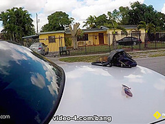 London Tisdale fucks in the truck bed to get her car out of impound - BangRoadsideXxx