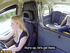 Big ass and big boobs taxi MILF fucked outdoor by customer