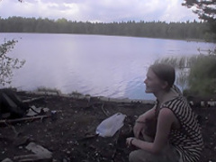 Evelina Juliet in amateur girl in stockings gives head and fucks