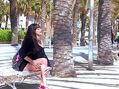 Guy Talks To A Horny Girl Near The Beach And E