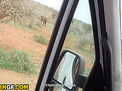 Beautiful Black Girlfriend Reaches Pussy Smashed Travelling Across African Wilderness 12 Min