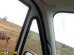 Beautiful Black Girlfriend Reaches Pussy Smashed Travelling Across African Wilderness 12 Min