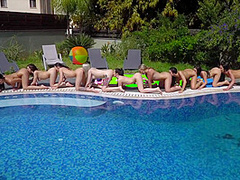 Real Wild Lesbian Teen Pool Party