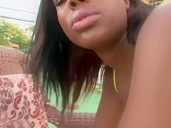 Hottest pornstar Jackie Ryan in amazing black and ebony, lingerie adult scene