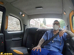 Bigass taxi babe pussy fucked outdoor by her client
