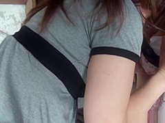 Lezzie Teen Rides Strapon