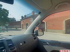 Streetfuck - Risky Public Fucking And Sucking In Car With Blonde Babe